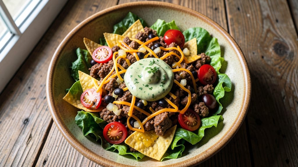 Amish Taco Salad Recipe: Hearty Protein-Packed Crunch in One Bowl