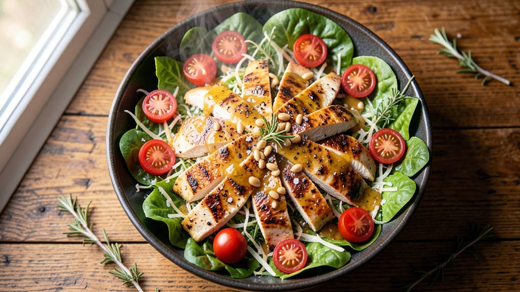 Best Grilled Chicken Salad Recipe Ever: Charred Crisp and Juicy Protein Over Crunchy Celery Crowns