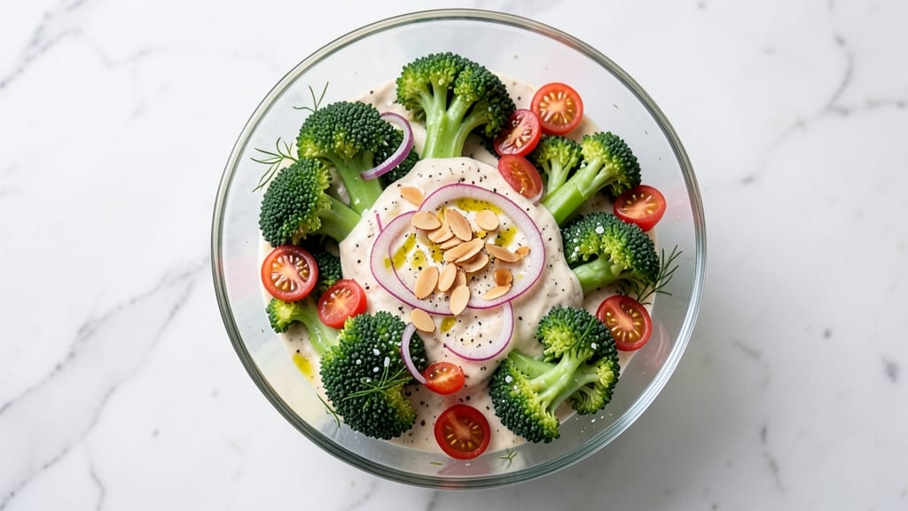 Broccoli Salad Recipe with Ranch Dressing: Crispy Florets and Cool Creamy Coating