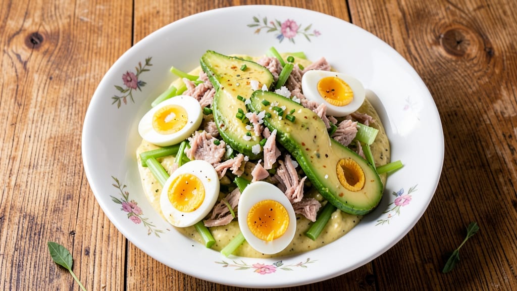 Avocado Tuna Egg Salad Recipe: Ultra-Creamy With Crunchy Celery Crowns