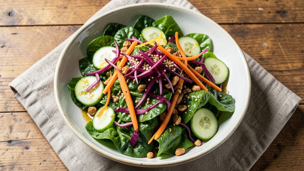 Asian Romaine Lettuce Salad Recipe: Sesame-Ginger Zing With Crunchy Toppings