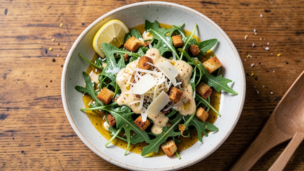Arugula Caesar Salad Recipe: Crispy Anchovy-Creamed Dressing Magic