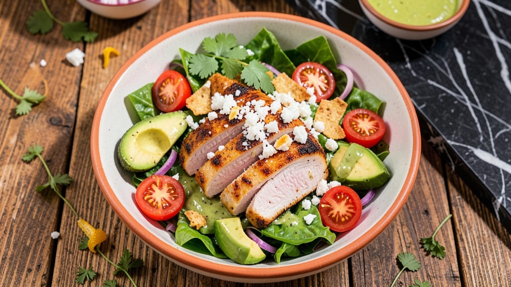 Authentic Mexican Chicken Taco Salad Recipe: Crispy Tortilla Crowns Over Smoky Cumin-Lime Dressing