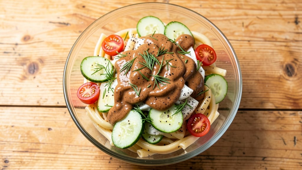 BBQ Ranch Pasta Salad Recipe: Smoky-Spiced Noodles With Cool Cream Cheese Crunch