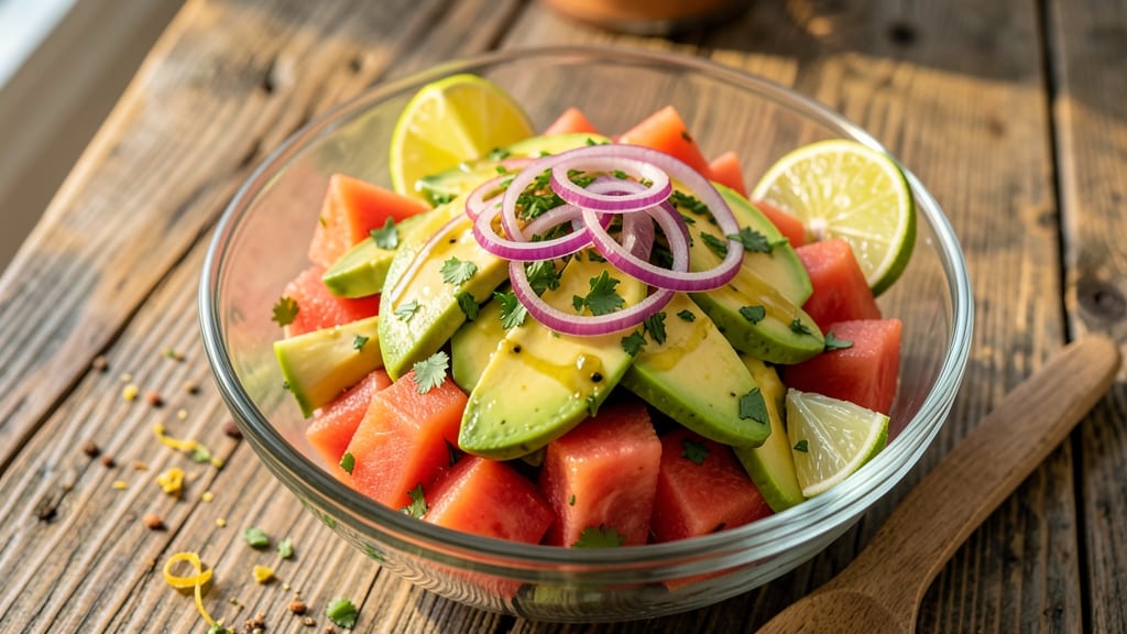 Avocado Watermelon Salad Recipe: Sweet Juicy Bites with Creamy Avocado Zing