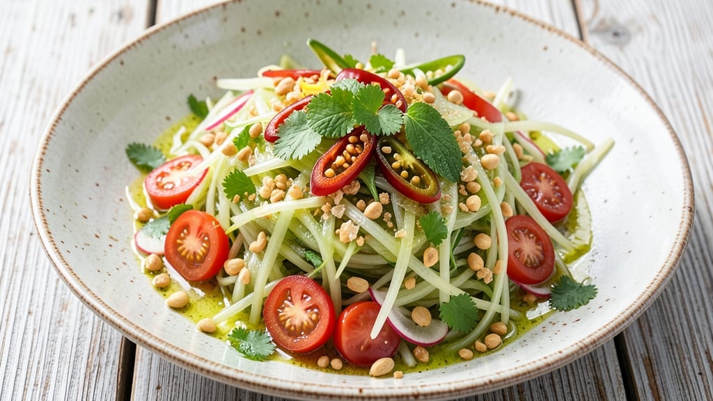 Authentic Green Papaya Salad Recipe: Thai-Inspired Zing in 15 Minutes