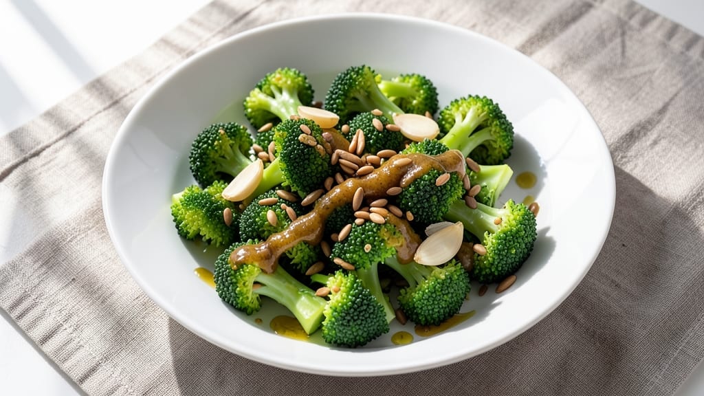 Boiled Broccoli Salad Recipe: Bright Herb Vinaigrette With Nutty Toasted Seeds