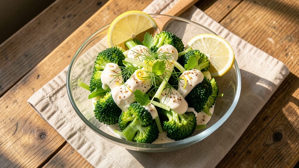 Broccoli Delight Salad Recipe: Crisp-Topped Cream Cheese and Celery Crown Crunch