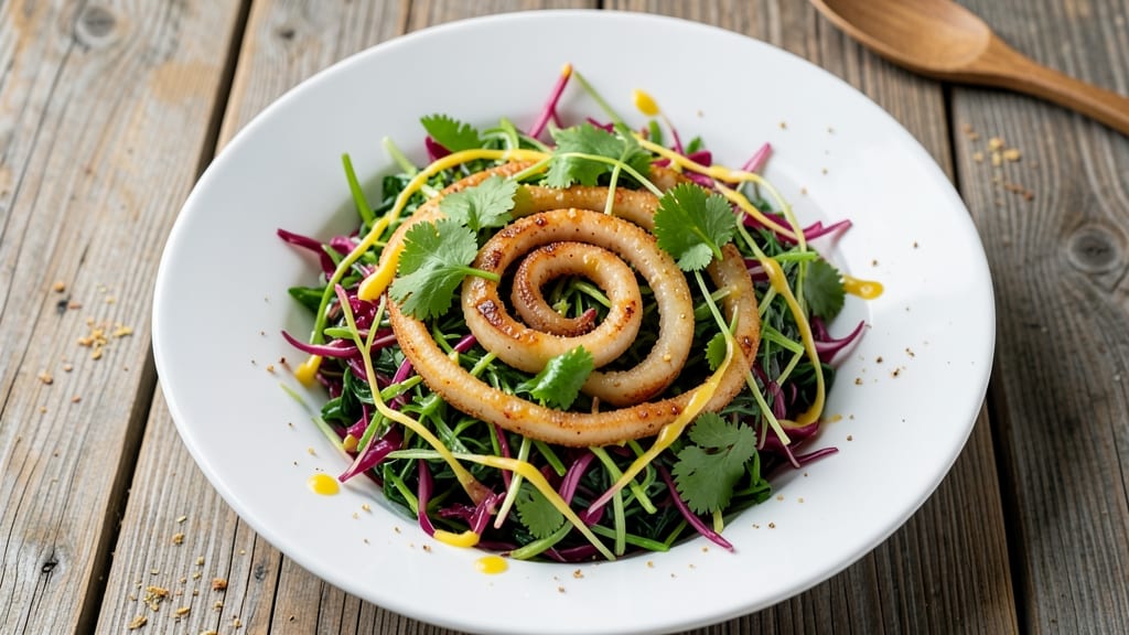 Asia De Cuba Calamari Salad Recipe: Crispy Fried Squid Over Zesty Citrus-Lime Dressing
