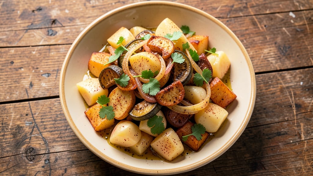 Bajan Potato Salad Recipe: Jerk-Spiced Crunch With Sweet Plantains